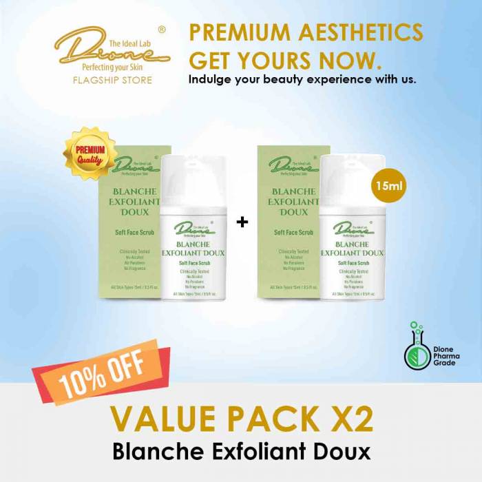 Blanche Exfoliant Doux, 15ml value pack