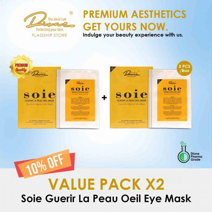 Soie Guerir La Peau Oeil Eye Mask, 3PCS/Box value pack