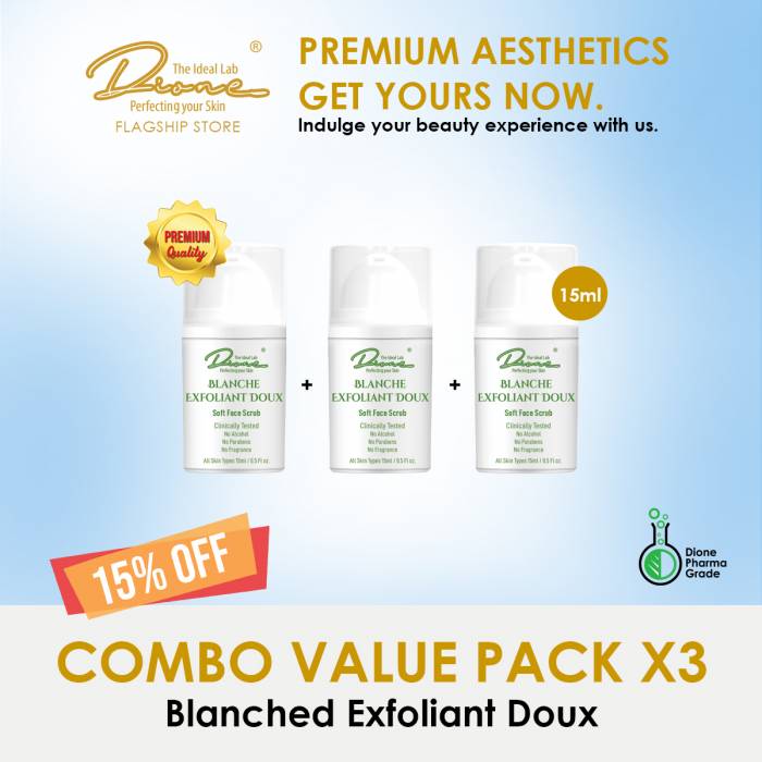 Blanche Exfoliant Doux, 15ml Combo value pack