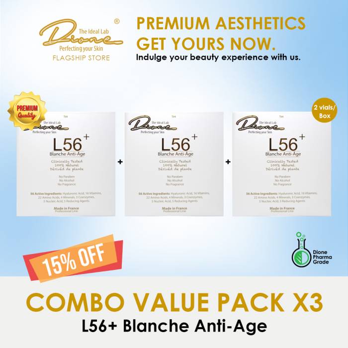 L56+ Blanche Anti-Age, 10 Vials Combo value pack