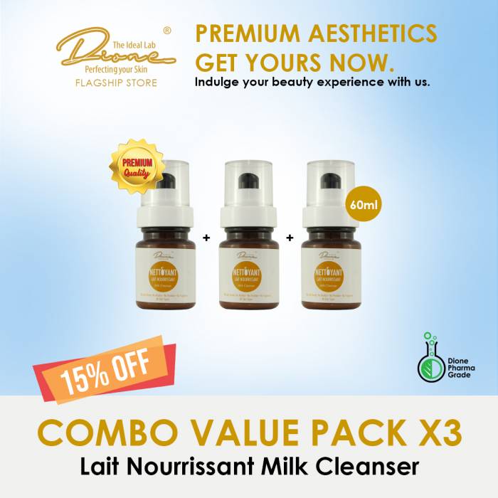 Lait Nourrissant Milk Cleanser, 60ml Combo value pack
