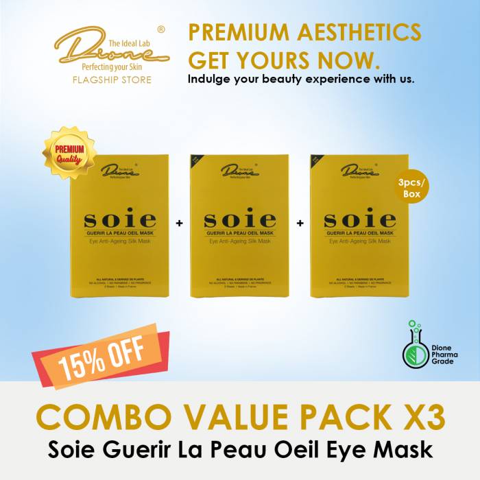 SOIE-Guerir La Peau Oeil Eye Mask, 3PCS/Box Combo value pack
